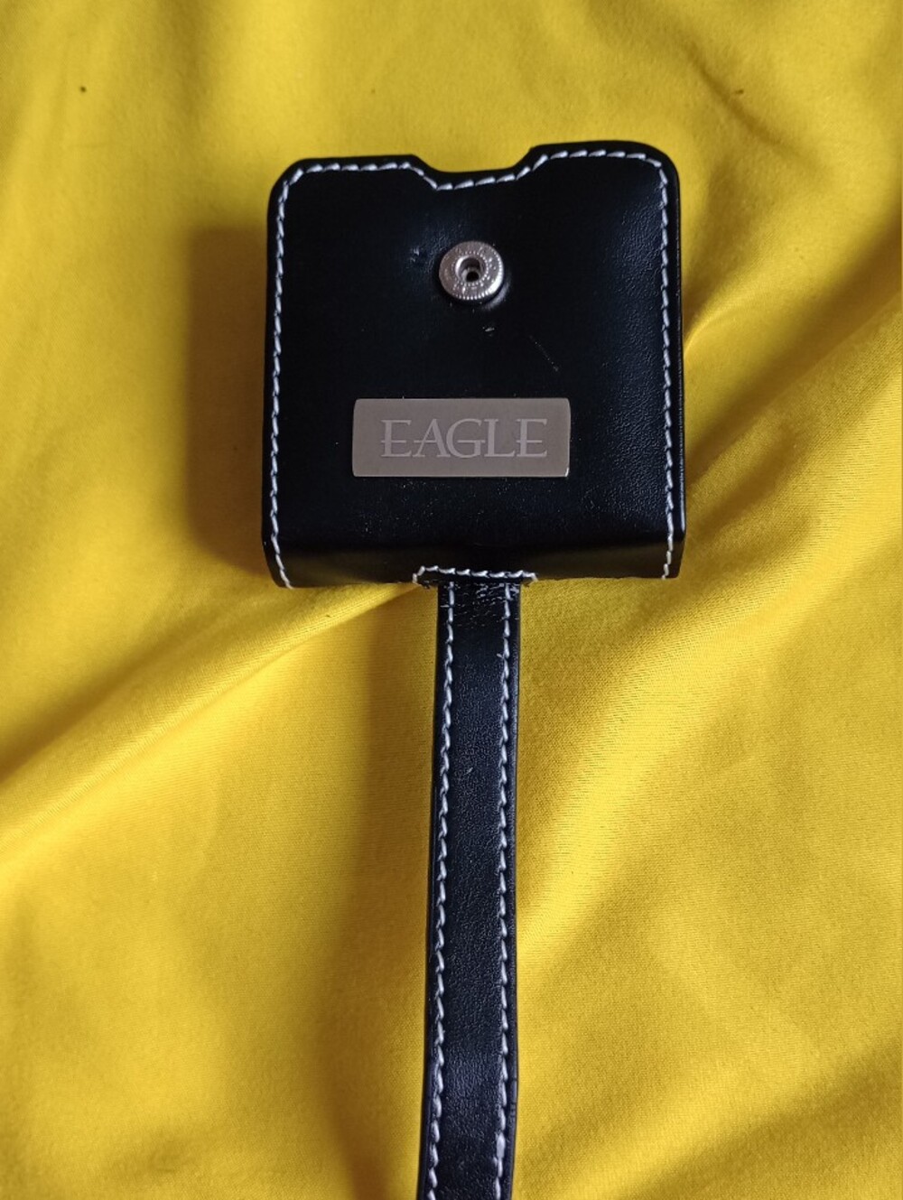 Eagle Black Leather Voyage Series Travel Alarm Clock